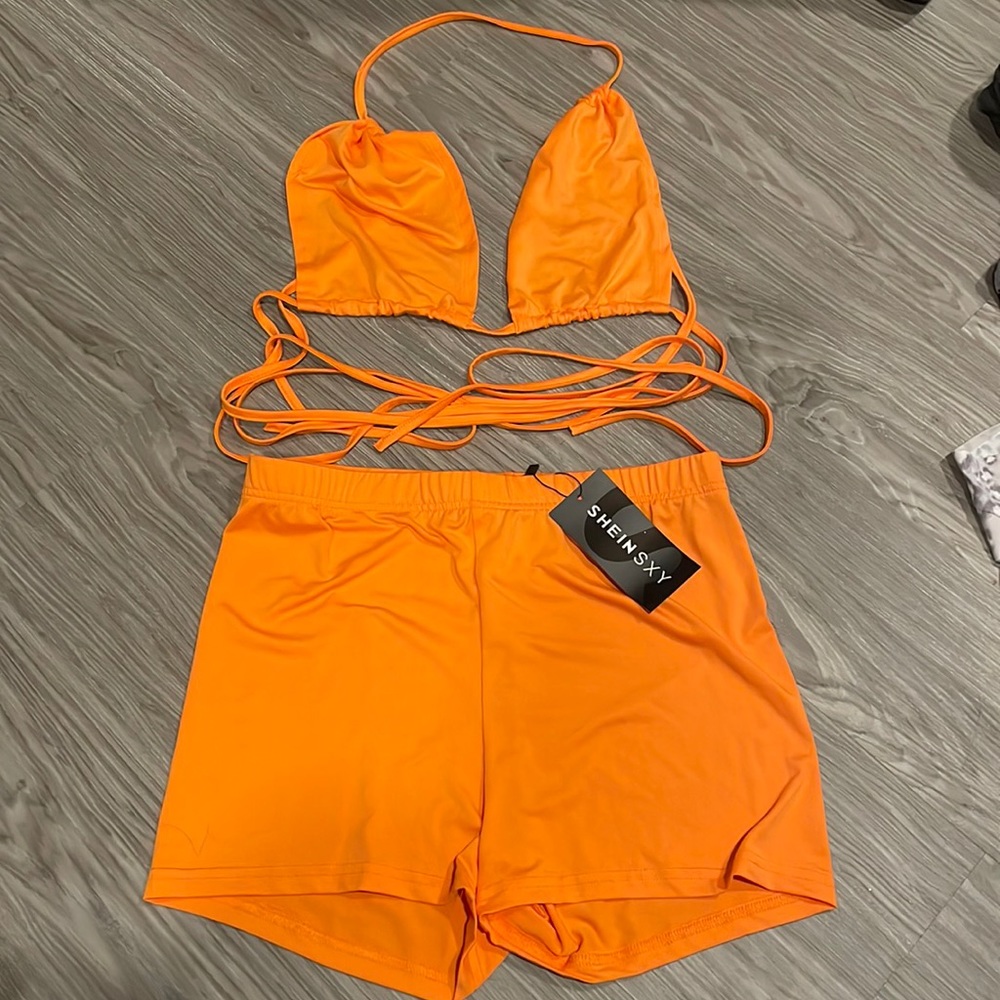 Shorts and crop top set size medium